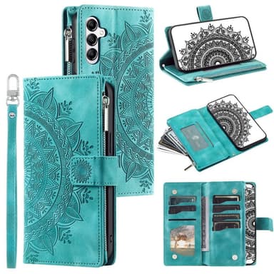 For Samsung Galaxy A56 Lommebok Deksel Shell Mandala Blomstermønster - Mynte