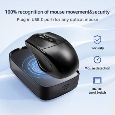 Mouse Jiggler Simulerer musemøver holder datamaskinen aktiv trådløs mus Wiggler