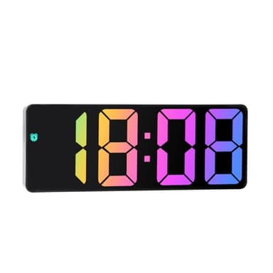 LED Klokke Elektronisk Digital Vekkerklokke Fargerik 12/24H - Style B