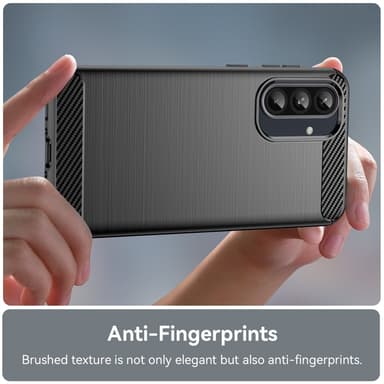 Til Samsung Galaxy A56 / A36 Karbonfiber Teksturdeksel - Svart