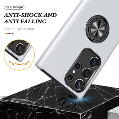 Til Samsung Galaxy S25 Ultra Hybrid Deksel Med Fingerring