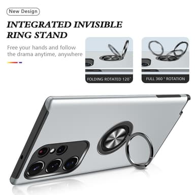 Til Samsung Galaxy S25 Ultra Hybrid Deksel Med Fingerring