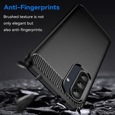Til Samsung Galaxy A56 / A36 Karbonfiber Teksturdeksel - Svart