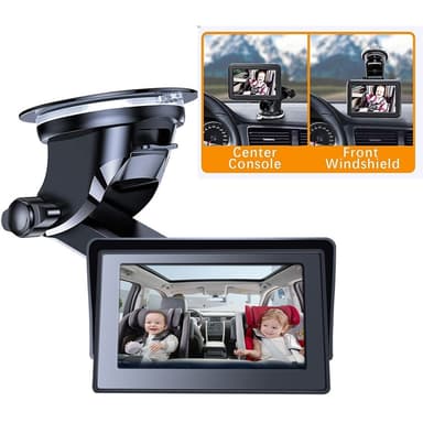 4,3"" HD 1080P bilmonitorkamera for bakovervendt babysete vidvinkel infrarødt kamera