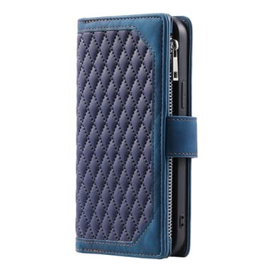 Til Xiaomi Redmi 14C Lommebok-deksel med glidelås Rhombus Stitching Line Telefonveske