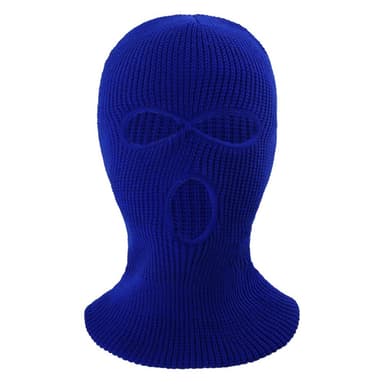 Vinter helmaske Tre-hulls Balaclava Strikket hattehals Damask - Safir