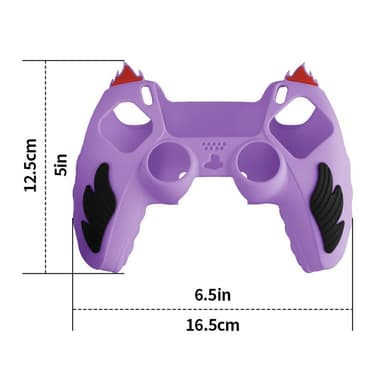 Playstation 5 / PS5 Silikon Skin Cover Case Anti-Slip Protection Flame Design - Lilla