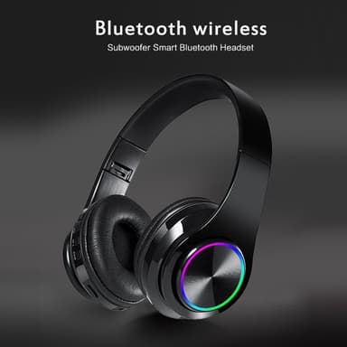 Hifi Trådløs On-Ear Hodesett Bluetooth Hodetelefoner - Svart+blått