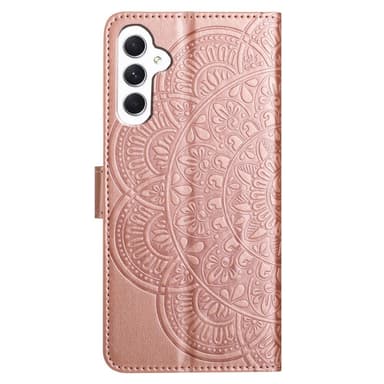 Til Samsung Galaxy A16 5G/A16 4G Deksel med Kortspor og Mandalay Mønster - Rose Gold