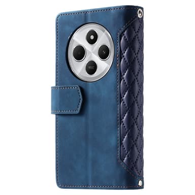 Til Xiaomi Redmi 14C Lommebok-deksel med glidelås Rhombus Stitching Line Telefonveske