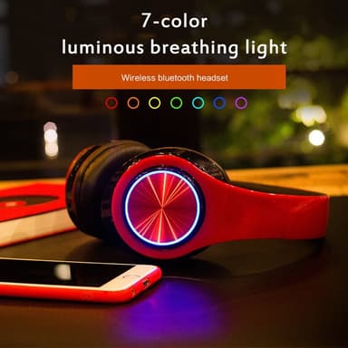 Hifi Trådløs On-Ear Hodesett Bluetooth Hodetelefoner - Svart+blått