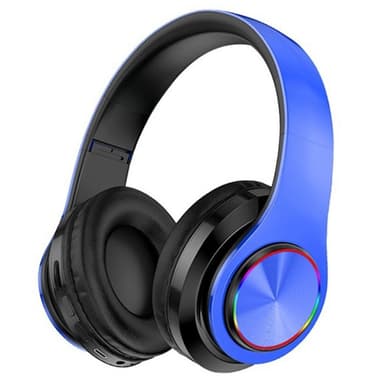 Hifi Trådløs On-Ear Hodesett Bluetooth Hodetelefoner - Svart+blått