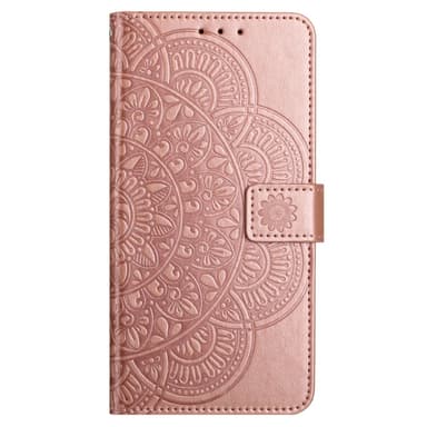 Til Samsung Galaxy A16 5G/A16 4G Deksel med Kortspor og Mandalay Mønster - Rose Gold