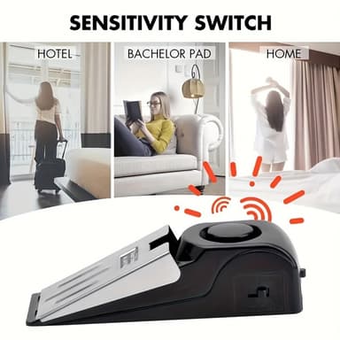 Smart dørstopper 120dB tyverisikringsalarm for hotellbeskyttelse på hjemmekontoret
