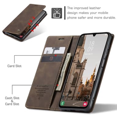 CASEME Lommebok-deksel Samsung Galaxy A16 - Kaffe