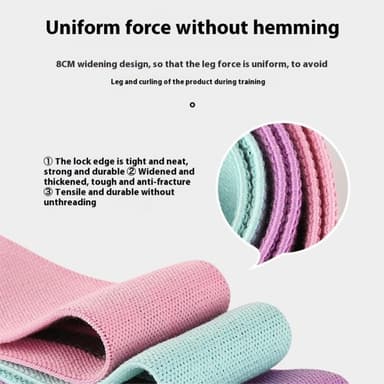 3 stk/sett Yoga Fitness Resistance Bands Latex Squat Treningsløkker Strekkbånd XL
