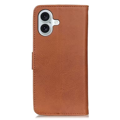 KHAZNEH til iPhone 16 Lommebok-deksel - Brun