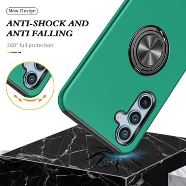 Til Samsung Galaxy A26 5G Hybrid Deksel med Roterbar Ringholder