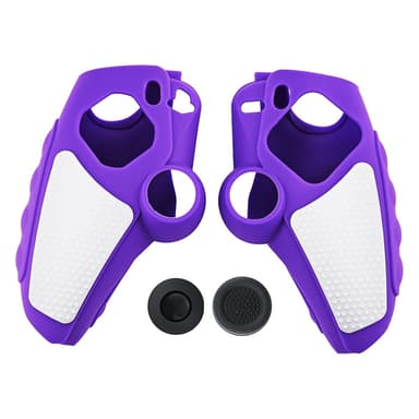 Playstation 5 / PS5 Silikon Hud Deksel Veske Anti-skli beskyttelse + Joystick Caps - Lilla