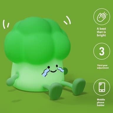 Brokkoli Design Kreativt silikonkranlys Nattlys for hjemmet