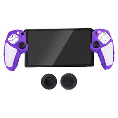 Playstation 5 / PS5 Silikon Hud Deksel Veske Anti-skli beskyttelse + Joystick Caps - Lilla