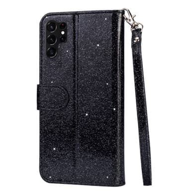 For Samsung Galaxy S25 Ultra Stående Glitterdeksel med Glidelåslomme