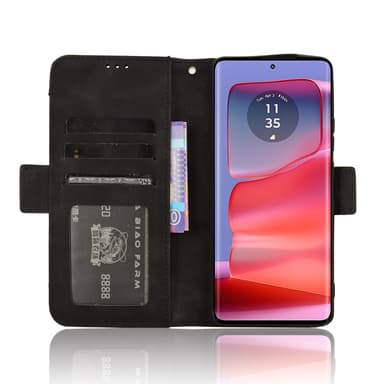 Til Motorola Edge 50/Edge 50 Pro Lommebok-deksel - Svart