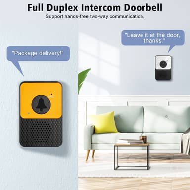 D30 Wireless Voice Intercom Ringeklokkevolum Justerbar Toveis tale