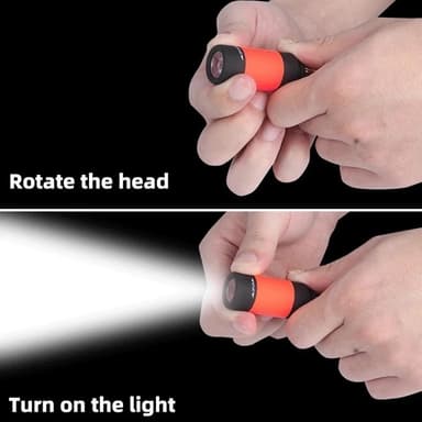 IPX4 Vanntett Mini Oppladbar LED 25 Lumen lommelykt