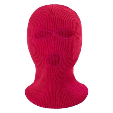 Vinter helmaske Tre-hulls Balaclava Strikket hattehals Damask - Rose