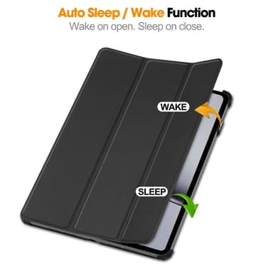 Slim Fit Dekselveske til OnePlus Pad 2 Auto Wake/Sleep - Svart