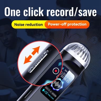32 GB digital lydopptaker MP3-spiller Støyreduserende opptaksenhet Diktafon