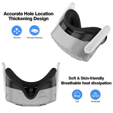 For Meta Quest 3S Beskyttelsesveske VR Hodesett Silikondeksel - Grå