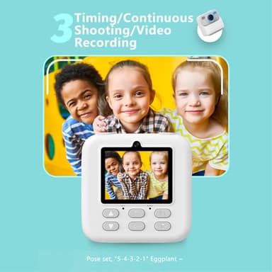 2,4-tommers skjerm Instant HD Dual Lens oppladbart kamera med 32 GB minnekort
