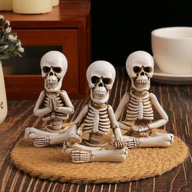3 STK Halloween skummelt skrekkornament skummel dekorasjon festskjelettfigurer