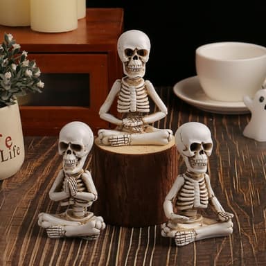 3 STK Halloween skummelt skrekkornament skummel dekorasjon festskjelettfigurer