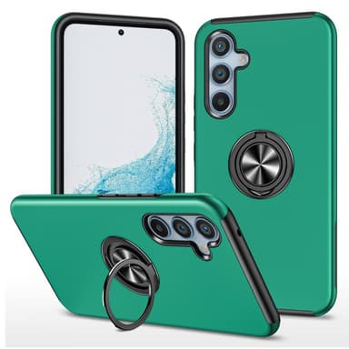 Til Samsung Galaxy A56 5G Hybrid Deksel med Roterbar Ringholder - Mørkeblå