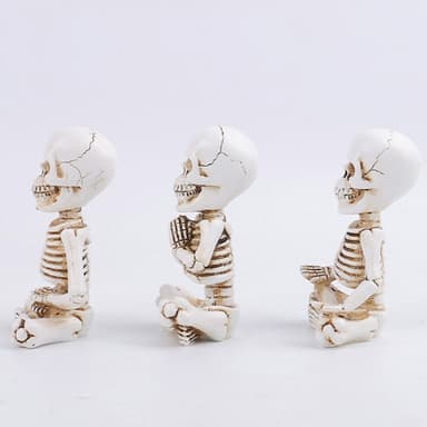 3 STK Halloween skummelt skrekkornament skummel dekorasjon festskjelettfigurer