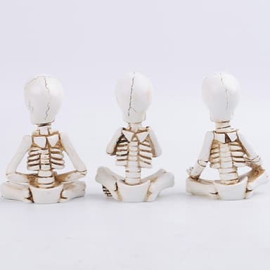 3 STK Halloween skummelt skrekkornament skummel dekorasjon festskjelettfigurer