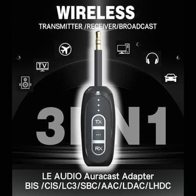 Bluetooth 5.4-sendermottaker Low Latency 3,5 mm trådløs lydadapter