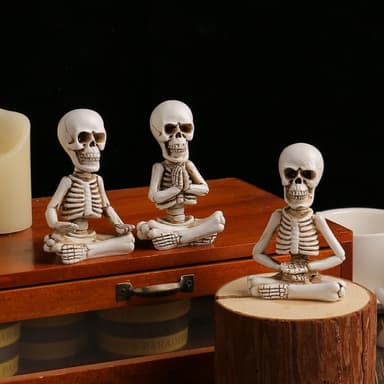 3 STK Halloween skummelt skrekkornament skummel dekorasjon festskjelettfigurer