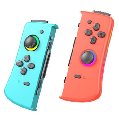 Kompatibel med Nintendo Switch Joy-Con Controller Bluetooth Gamepad - Rød+Blå