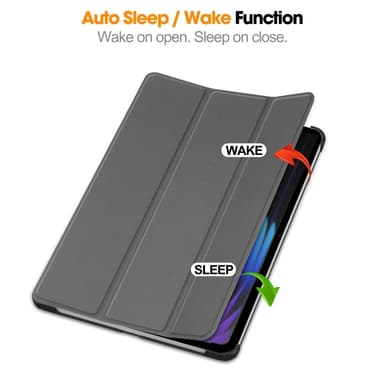 Slim Fit Dekselveske til Xiaomi Pad 7 Auto Wake/Sleep - Grå