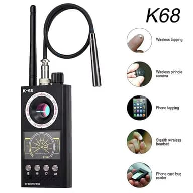 Trådløs signaldetektor RF Bug Finder Anti-Spy Kameradetektor GPS Tracker Locator Oppgradert versjon