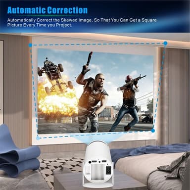 Pro-projektor Android 11.0 2.4G/5G WiFi 6 Bluetooth 5.0 1280* 720P Hjemmekino
