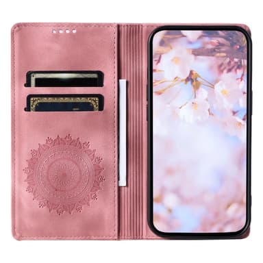 For Samsung Galaxy S25 Lommebok Deksel Shell Mandala Blomstermønster