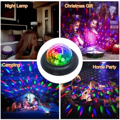 Disco Ball Light scenebelysning RGB Rotating Atmosphere Party Lamp