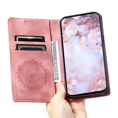 For Samsung Galaxy S25 Lommebok Deksel Shell Mandala Blomstermønster
