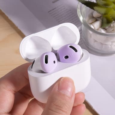 For AirPods 4 ørepropper Sklisikkert silikonetui Ørepropper Ørepropper - Lavendel