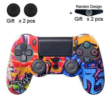 Deksel til Sony PlayStation 4 Pro Slim PS4 Anti-Slip Silikon Huddeksel - Blå R